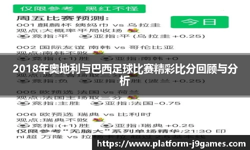 2018年奥地利与巴西足球比赛精彩比分回顾与分析